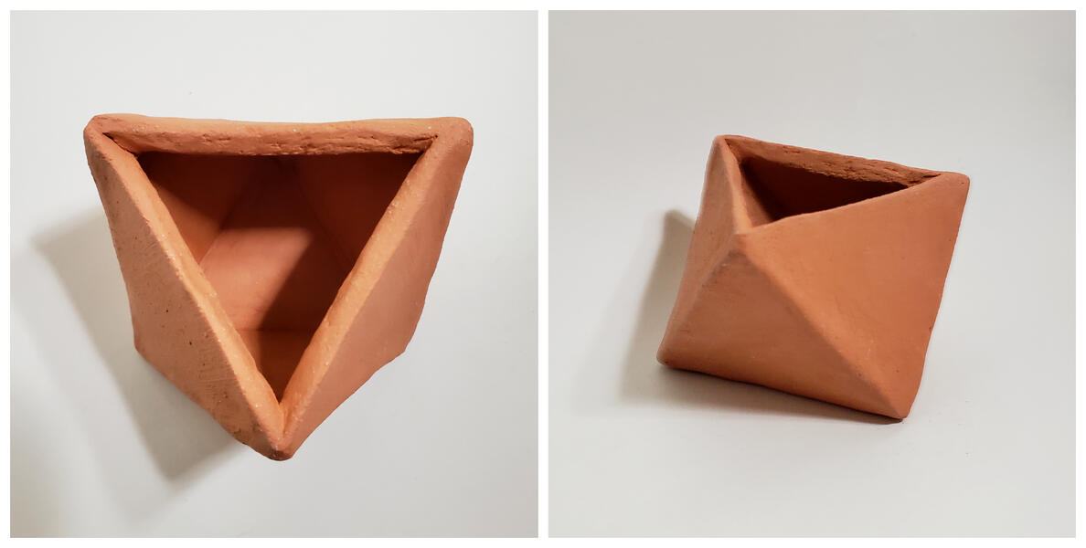 Octahedron, 2018, earthenware