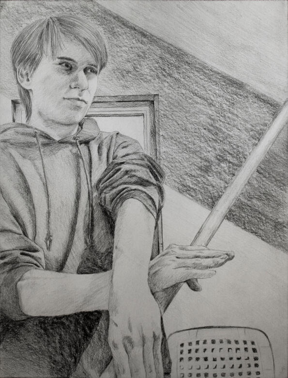 Skill, 2015, graphite on paper