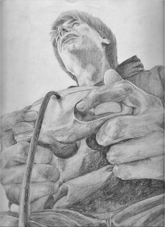 Focus, 2015, graphite on paper