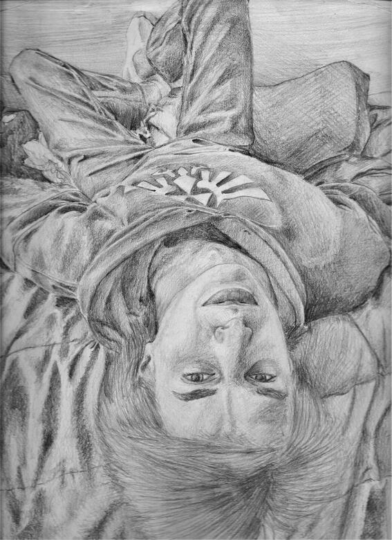 Trust, 2015, graphite on paper