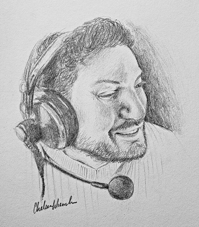 Mike, 2019, graphite on paper